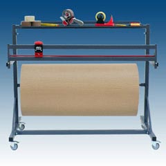 Schneidständer mit stabiler Arbeitsplatte fahrbar Rollenbreite 125cm