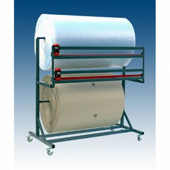 Doppelschneidständer für 2 Großrollen fahrbar Rollenbreite 100cm