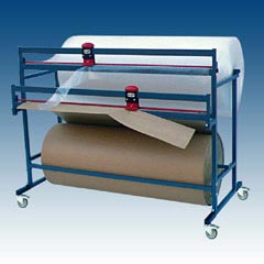 Doppelschneidständer für 2 Papier- u. Folienrollen fahrbar Schnittbreite 125cm