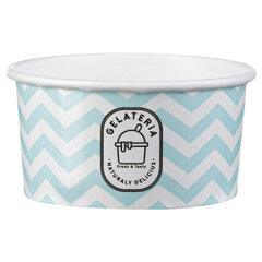 VEPATIM 50 Eisbecher aus Papier Zick Zack Motiv blau 145 ml 5oz