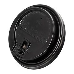 VEPATIM 100 Domdeckel mit Verschlußklappe schwarz für Pappbecher COFFEE TO GO 80mm Ø