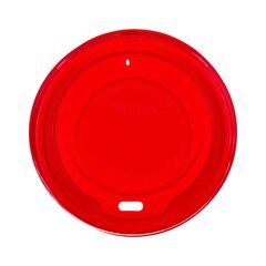 Preview: Domdeckel rot für Pappbecher COFFEE TO GO mit 80mm Ø 