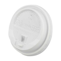 Preview: VEPATIM 100 Domdeckel mit Verschlußklappe weiß für Pappbecher COFFEE TO GO 80mm Ø