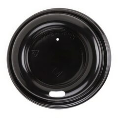 Preview: Domdeckel TUBE schwarz für Pappbecher COFFEE TO GO mit 90mm Ø 