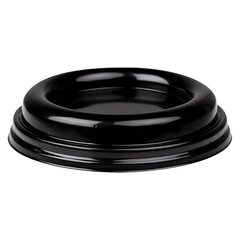 Preview: Domdeckel TUBE schwarz für Pappbecher COFFEE TO GO mit 90mm Ø 