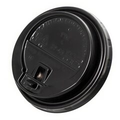 Domdeckel mit Verschlußklappe schwarz für Pappbecher COFFEE TO GO 90mm Ø 