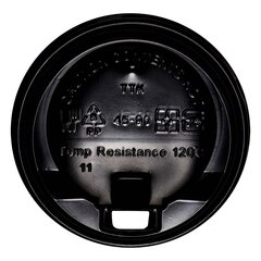 Preview: Domdeckel mit Verschlußklappe schwarz für Pappbecher COFFEE TO GO 90mm Ø 