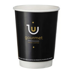 25x Kaffeebecher Heißgetränkebecher doppelwandig GOURMET FRESH COFFEE 300ml 330ml