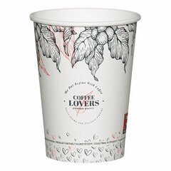 VEPATIM 50 Kaffeebecher CoffeeToGo Pappbecher Design COFFEE LOVERS 300ml 330ml