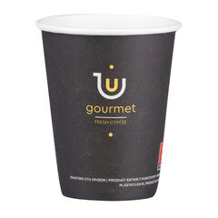 Preview: VEPATIM 50 Kaffeebecher CoffeeToGo Pappbecher GOURMET BLACK Fresh Coffee 200ml