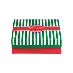 Preview: VEPATIM 75 Keksbox Gebäckkarton mit Alubeschichtung "Weihnachten" 250 x 250 x 80mm