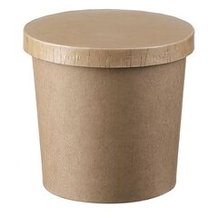 10000x Eisbecher Feinkostbecher aus Kraftpapier FSC® rund 350ml braun mit Deckel