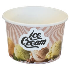 VEPATIM 50 Eisbecher 140 ml bedruckt "ICE CREAM" Ø70 mm 50 Stück