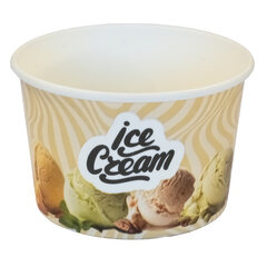 50x Eisbecher 175 ml bedruckt "ICE CREAM" Ø85 mm 50 Stück