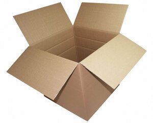 Faltkarton 500x500x(300)-500mm (Außenmaß) mit variabler Höhe 2-wellig braun