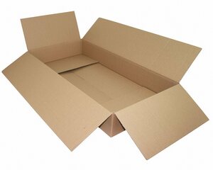 VEPATIM Faltkarton 800x400x110mm (Außenmaß) 1-wellig Dickwelle braun