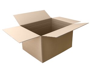 6x Faltkarton  800x600x(400)-600mm (Außenmaß) mit variabler Höhe 2-wellig braun