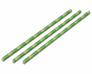 VEPATIM 100 Einweg Strohhalme Trinkhalme aus Papier Bambusdesign Ø6mm 24cm