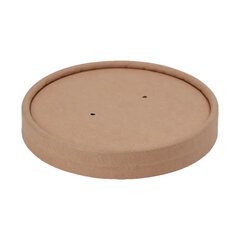 VEPATIM 25 Deckel für Suppenbehälter Suppenbecher aus Kraftpapier braun 400ml FSC®