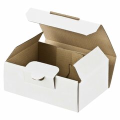 1x Versandkarton 120x80x45mm schnelle Aufrichtung mit Steckverschluss Maxibrief und Warensendung weiß
