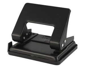 10x PAVO Premium Bürolocher mit Anschlagschiene für 20 Blatt Metallgehäuse schwarz