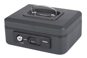 Preview: 1x Deluxe Geldkassette mit praktischer Öffnungsfunktion 200mm schwarz/anthrazit