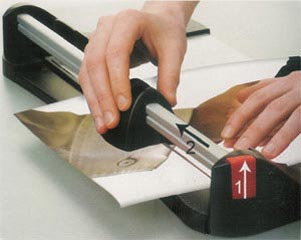 Preview: 1x PAVO Rollenschneider für A3 mit Metall-Arbeitsplatte und Größenskalierung