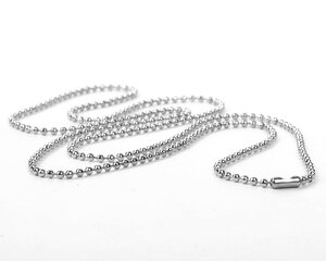 VEPATIM 50 Metallhalskette Kugelkette für Namensschilder 850mm lang