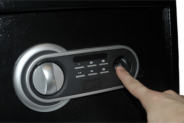 Preview: Tresor Safe Fingerprint inkl. Schlüssel 352 x 250 x 250 mm 15,7 l schwarz