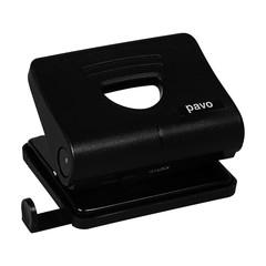 10x PAVO Profi Bürolocher mit Anschlagschiene für 20 Blatt robustes Gehäuse schwarz