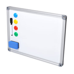 VEPATIM 10 Whiteboard Magnettafel Memoboard 40 x 30cm inkl. 4 Magnete weiß mit Alurahmen