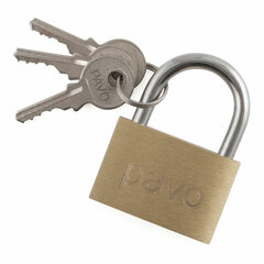 VEPATIM 3 Schlüssel Schlüsselschloss Gepäckschloss Vorhängeschloss 40mm aus Messing