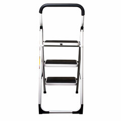 Preview: VEPATIM 2 Premium 3-Stufen Haushaltsleiter Stehleiter Klappleiter 113cm aus Stahl