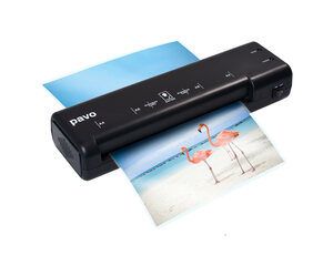 1x PAVO Laminiergerät A4 Florida in Schwarz für 80-100 mic inklusive 30 Laminierfolien