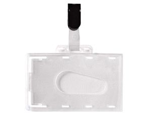 VEPATIM 50 Ausweishülle Kartenhülle Namensschild aus PVC mit Clip 54x86mm