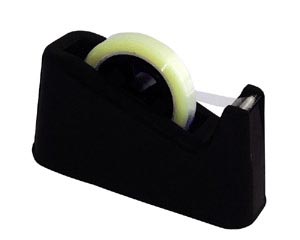 Preview: 5x Tischabroller Set Klebebandabroller mit 12 Rollen Klebeband 25mm x 66m transparent