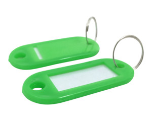 Schlüsselanhänger mit Schlüsselring und Einleger GRÜN