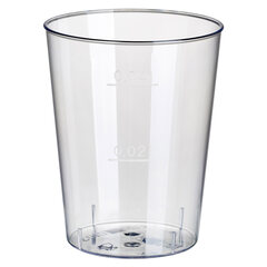 120x Einweg-Schnapsglas 4cl  PS mit Eichstrich bei 2cl und 4cl transparent