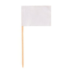 VEPATIM 500 Flaggenpicker Fahnenpicker Deko-Picker zum selbst beschriften weiß 