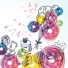 VEPATIM 1000 Motivservietten 3-lagig 33x33 cm 'Geburtstagsgeschenke Birthday Gifts'