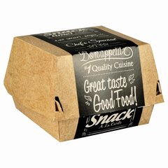50x PAPSTAR Burgerboxen aus Pappe FSC® 12,5 x 12,5 cm 'Good Food' groß