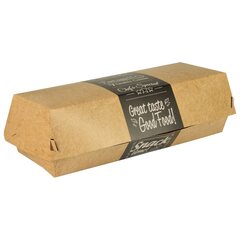 300x PAPSTAR Baguetteboxen Sandwichboxen aus Pappe 22 x 8,5 cm 'Good Food'