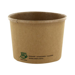 VEPATIM 500 Suppenbecher Pappe rund 350 ml braun kompostierbar