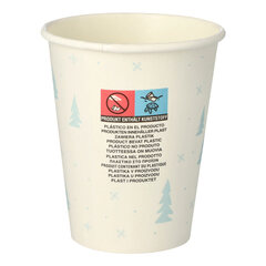 Preview: 100x Heißgetränkebecher Pappbecher "Hello Winter & Schneemann-Bau" 200ml