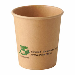 1000x PAPSTAR 'pure' BIO Portionsbecher aus Pappe 120 ml braun "100% Fair"