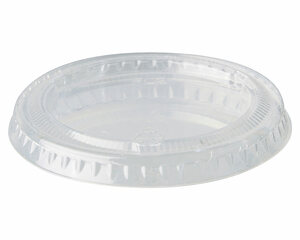 1000x PAPSTAR BIO Deckel für Portionsbecher PLA rund Ø 6 cm transparent