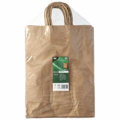 Preview: VEPATIM 125 Papiertragetaschen mit Papierkordel Kordeltaschen 35 x 26 x 12 cm braun