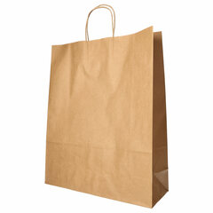 VEPATIM 125 Papiertragetaschen mit Papierkordel Kordeltaschen 40 x 32 x 12 cm braun