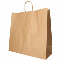 VEPATIM 125 Papiertragetaschen mit Papierkordel Kordeltaschen 35 x 35 x 14 cm braun