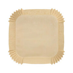 Preview: VEPATIM 100 Backpapierzuschnitte für Heißluftfritteusen Mikrowelle Backofen 16 x 16 x 4,5cm braun